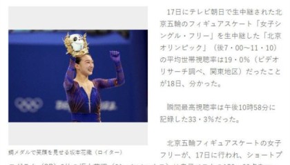 开云平台-K宝出分瞬间日本收视率高达33.3% 超过男单收视率